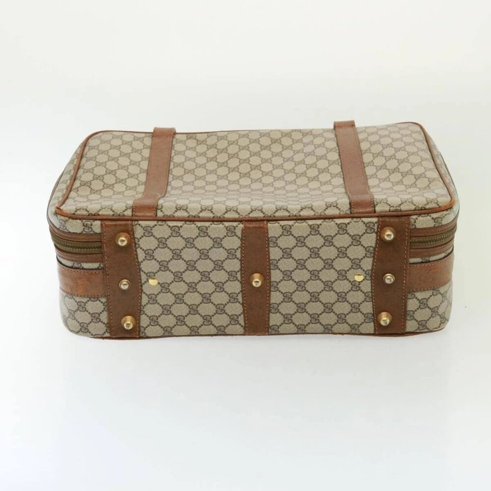 GUCCI GG Supreme Boston Bag PVC Beige Auth mr177 - Picture 6 of 16